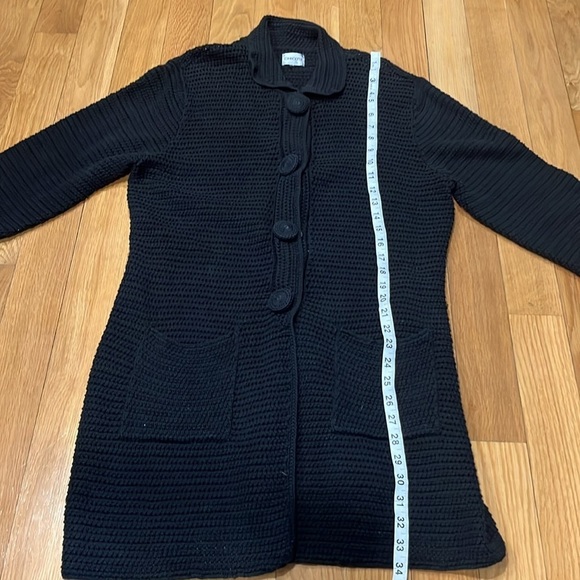 Chico’s womens black snap up knit cardigan sweater . - Picture 9 of 12